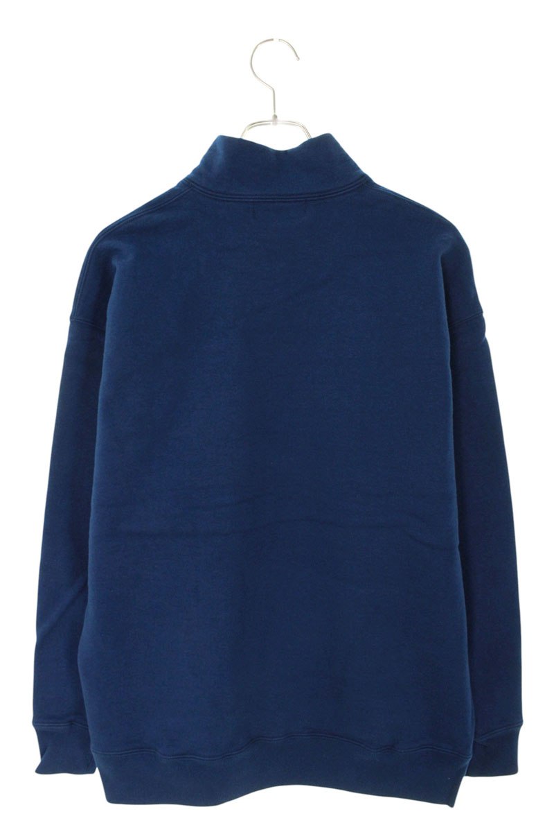 GOD SELECTION XXX Half-Zip Cotton Sweatshirt Navy Size S