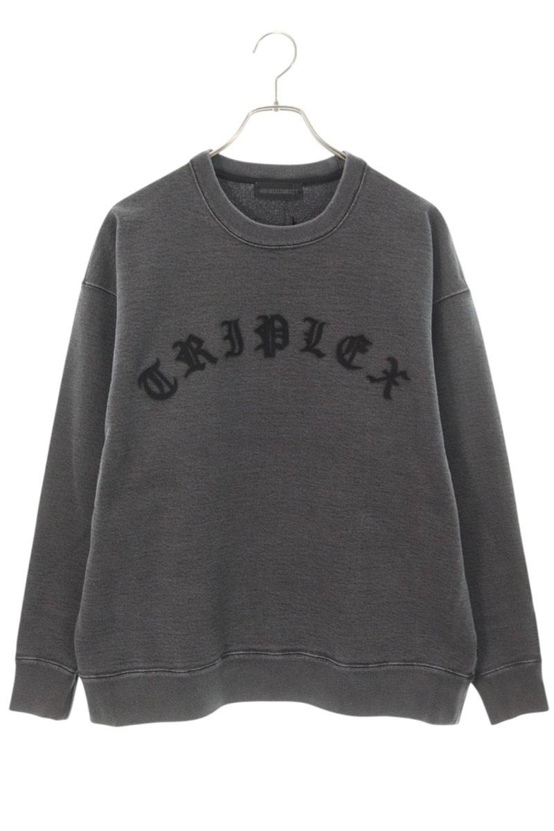 GOD SELECTION XXX Logo Patchwork Sweatshirt Black Size M