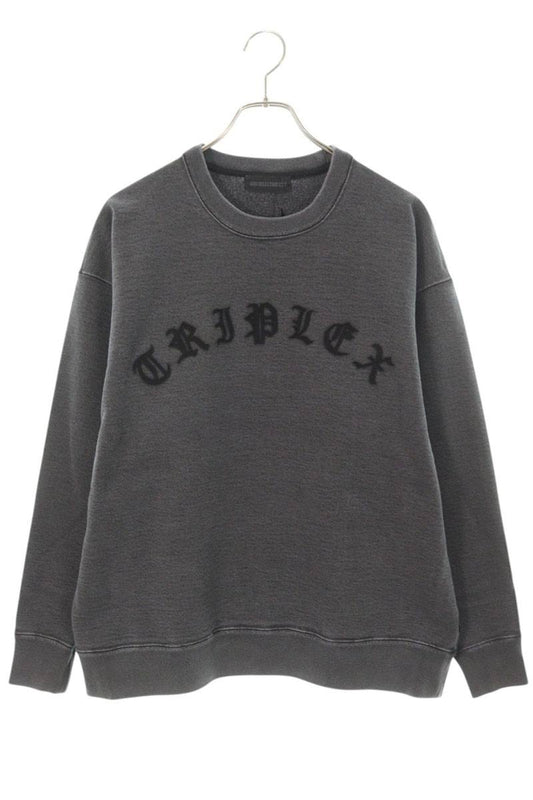 GOD SELECTION XXX Logo Patchwork Sweatshirt Black Size M
