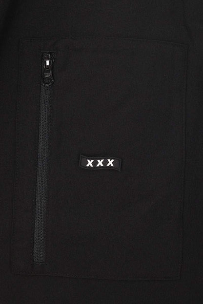 GOD SELECTION XXX Black Nylon Zip Pocket Sweatshirt Size M