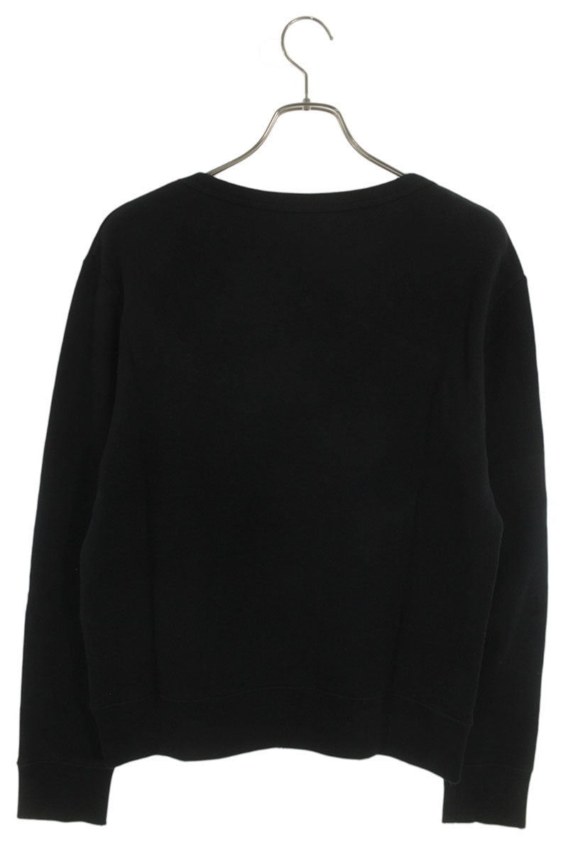 GUCCI Vintage Logo Print Crewneck Sweatshirt Black Size XS