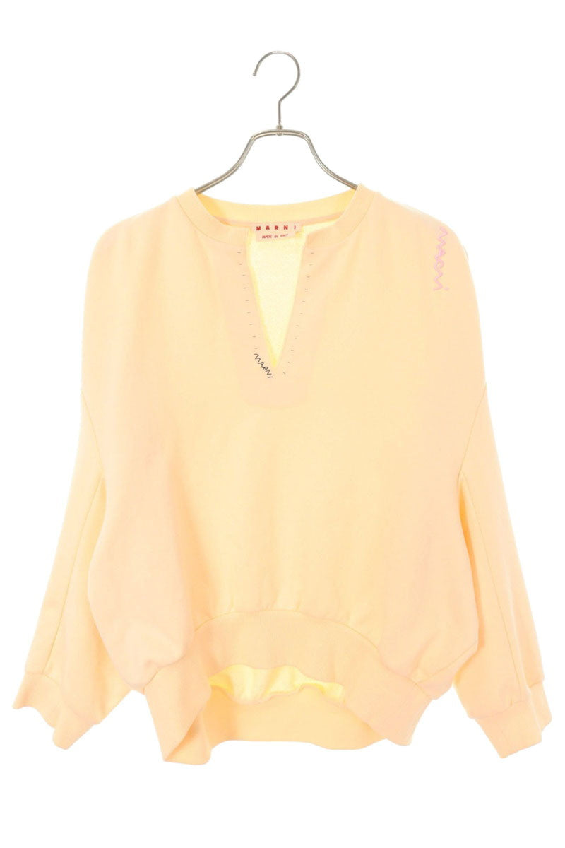 Marni Stitch Design Cotton Sweatshirt White 25SS Size 38