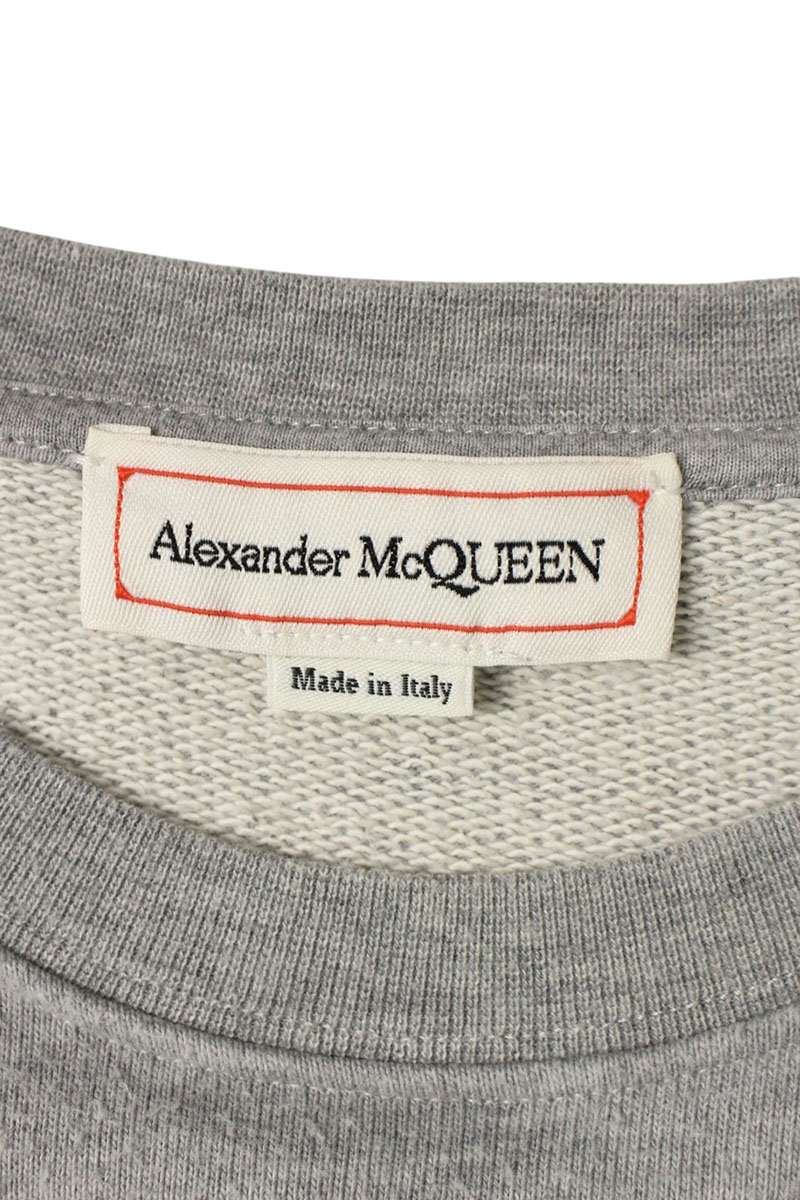 Alexander McQueen Logo Print Sweatshirt Gray Size XL