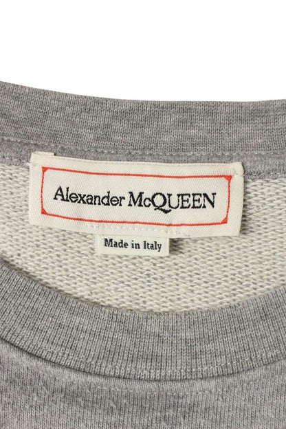 Alexander McQueen Logo Print Sweatshirt Gray Size XL