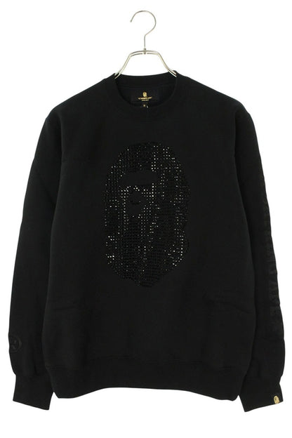 Bape Rhinestone Sweatshirt Black Size M