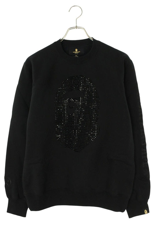 Bape Rhinestone Sweatshirt Black Size M