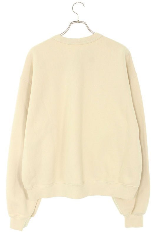 ALEXANDER WANG Logo Print Crewneck Sweatshirt Beige Size M