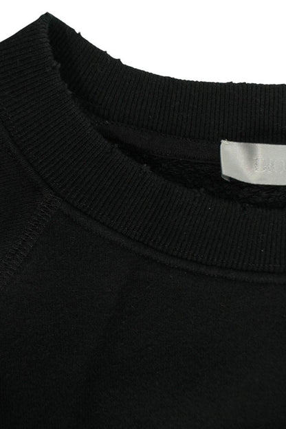 DIOR Distressed Logo Bear Applique Sweatshirt Black Size S