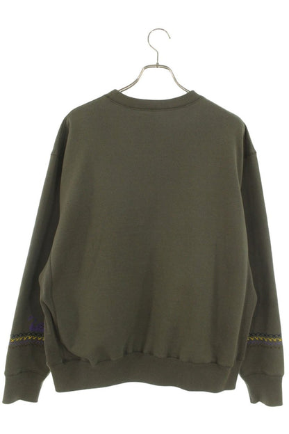 KHOKI 24SS Cross-Stitch Sweatshirt Khaki Green Size L