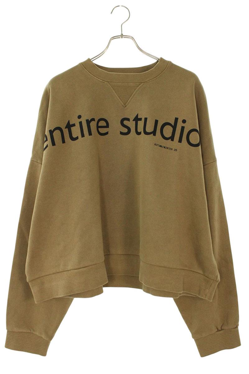 Entire Studios Logo Print Sweatshirt Brown Size L