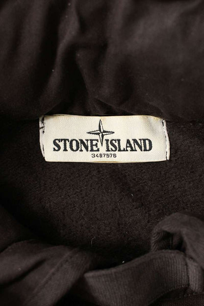 STONEISLAND Half-Zip Hooded Sweatshirt Brown Size L