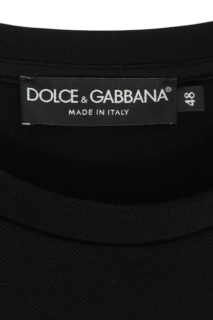 DOLCE & GABBANA DG Logo Embroidered Sweatshirt Black Size M