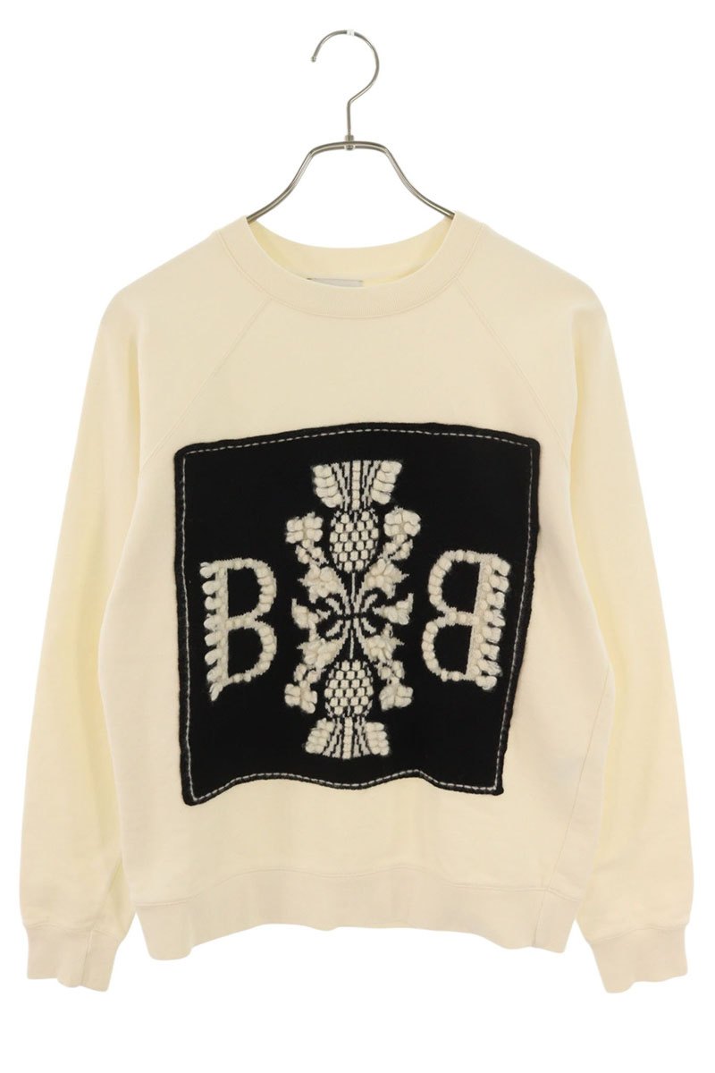 Bally Logo Crewneck Sweatshirt White x Black Size S