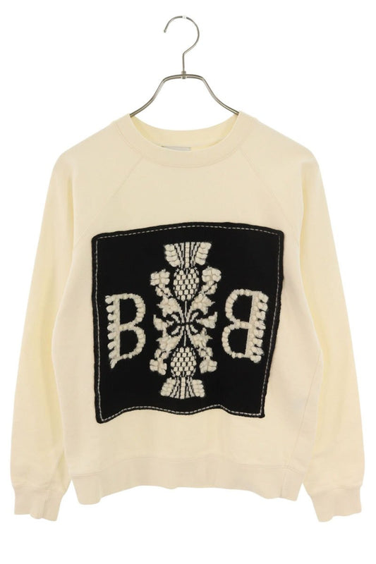Bally Logo Crewneck Sweatshirt White x Black Size S