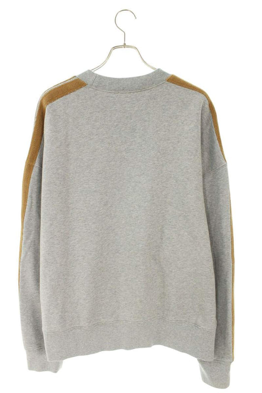 Palm Angels Logo Embroidered Crewneck Sweatshirt Gray x Brown Size L