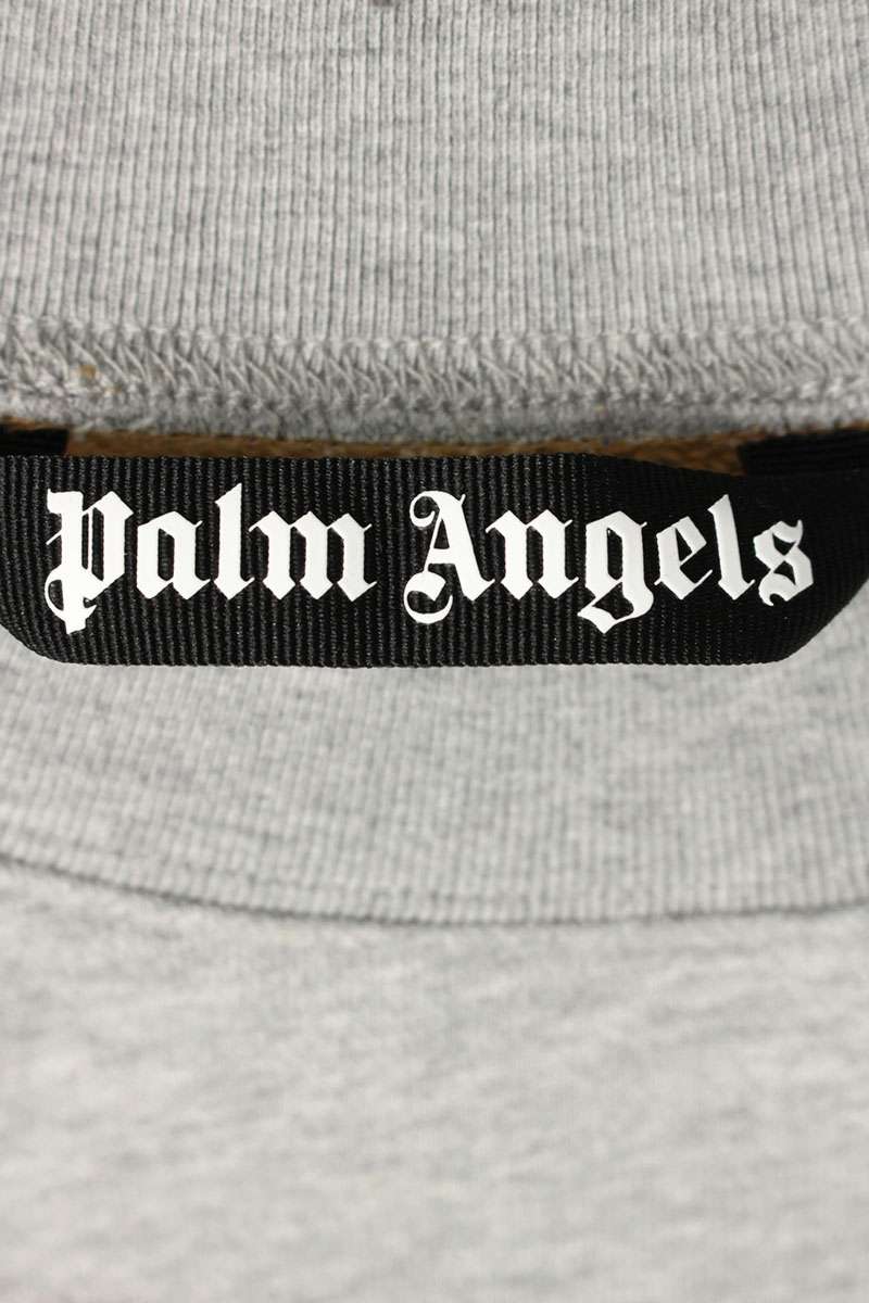 Palm Angels Logo Embroidered Crewneck Sweatshirt Gray x Brown Size L