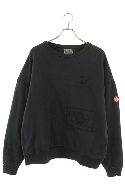 C.E Front Embroidered Sleeve Patch Sweatshirt Gray Size L