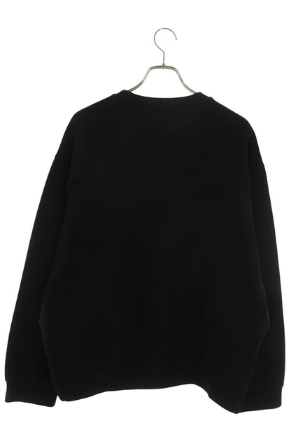 PRADA Logo Plate Crewneck Sweatshirt Black Size L