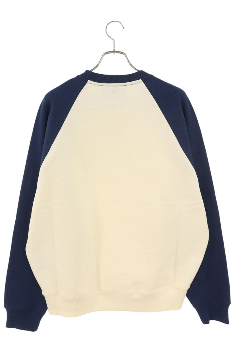AMI 26SS Embroidered Sweatshirt Blue x White Size XL