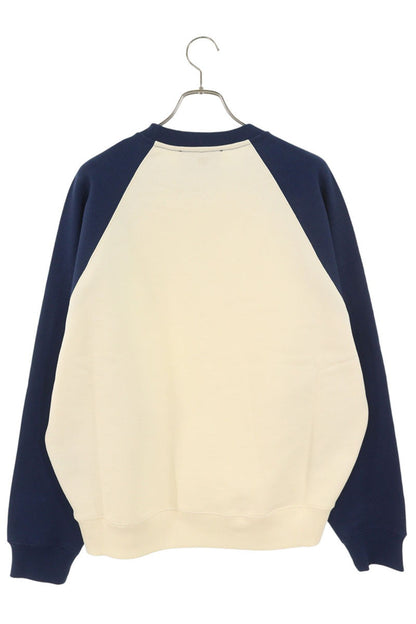 AMI 26SS Embroidered Sweatshirt Blue x White Size XL