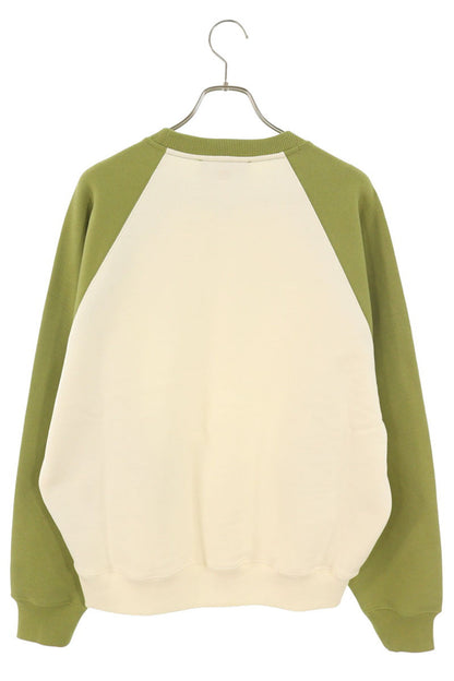 AMI 26SS Embroidered Sweatshirt Green x White Size XL