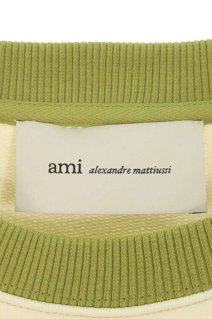 AMI 26SS Embroidered Sweatshirt Green x White Size XL