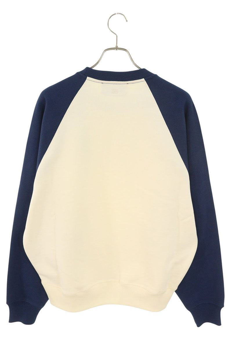 AMI 26SS Embroidered Sweatshirt Blue x White Size L