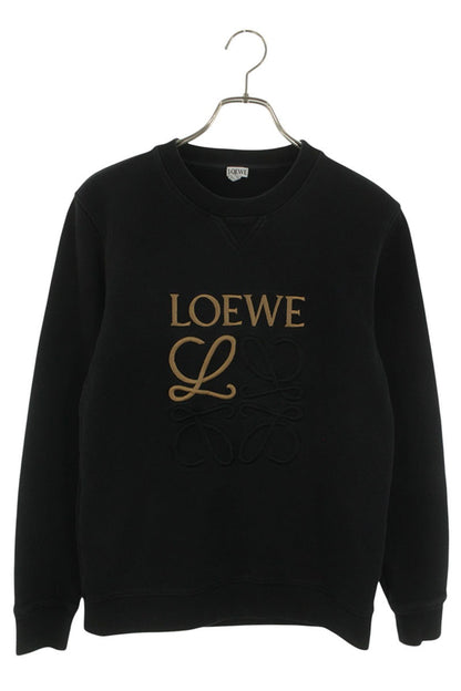 LOEWE Anagram Embroidered Cotton Crewneck Black Size M