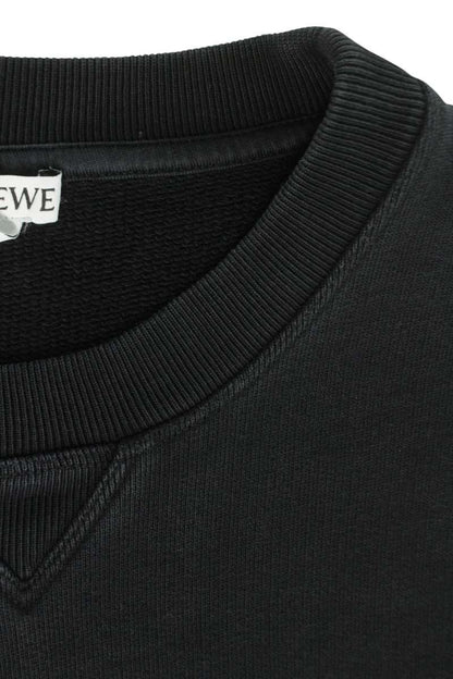 LOEWE Anagram Embroidered Cotton Crewneck Black Size M