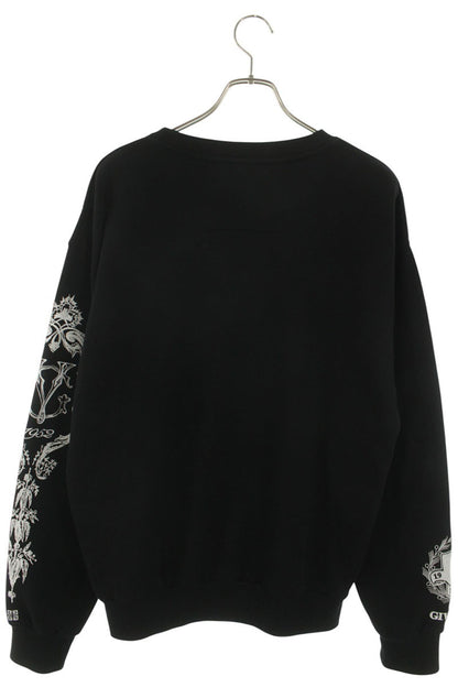 GIVENCHY Crest Logo Loose Fit Cotton Sweatshirt Black Size S