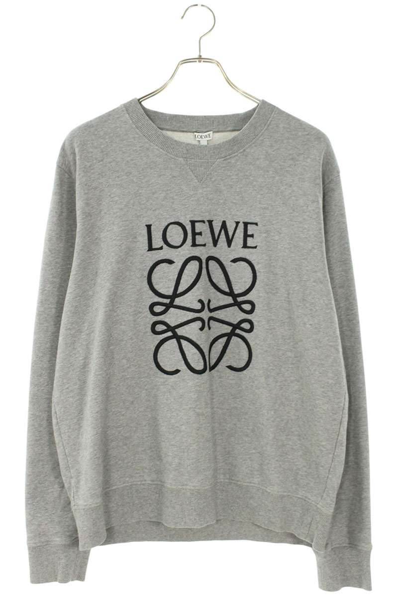 Loewe embroidery Crewneck Sweatshirt Gray Size XL
