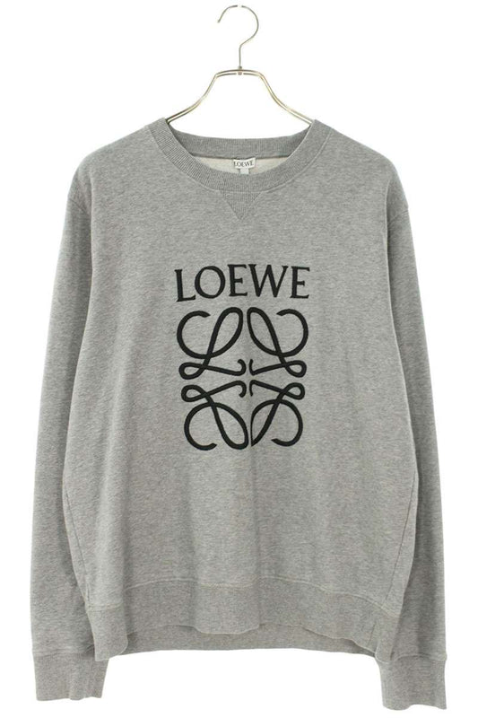 Loewe embroidery Crewneck Sweatshirt Gray Size XL