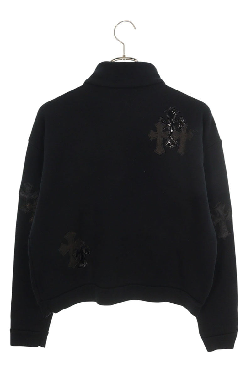 Chrome Hearts Y NOT Leather Cross Half-Zip Sweat Size XS