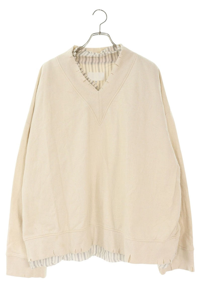 Maison Margiela 21SS Layered Destroyed Sweatshirt Size S