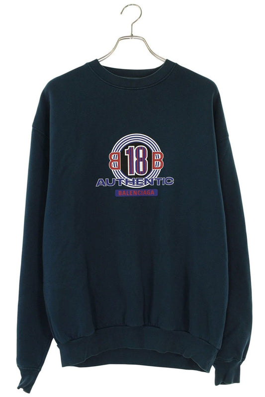 Balenciaga Logo Print Sweatshirt Green Size S