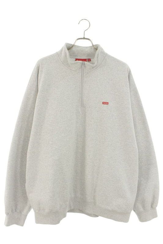 Supreme 25SS Small Box Half Zip Pullover Sweatshirt Gray Size XXL