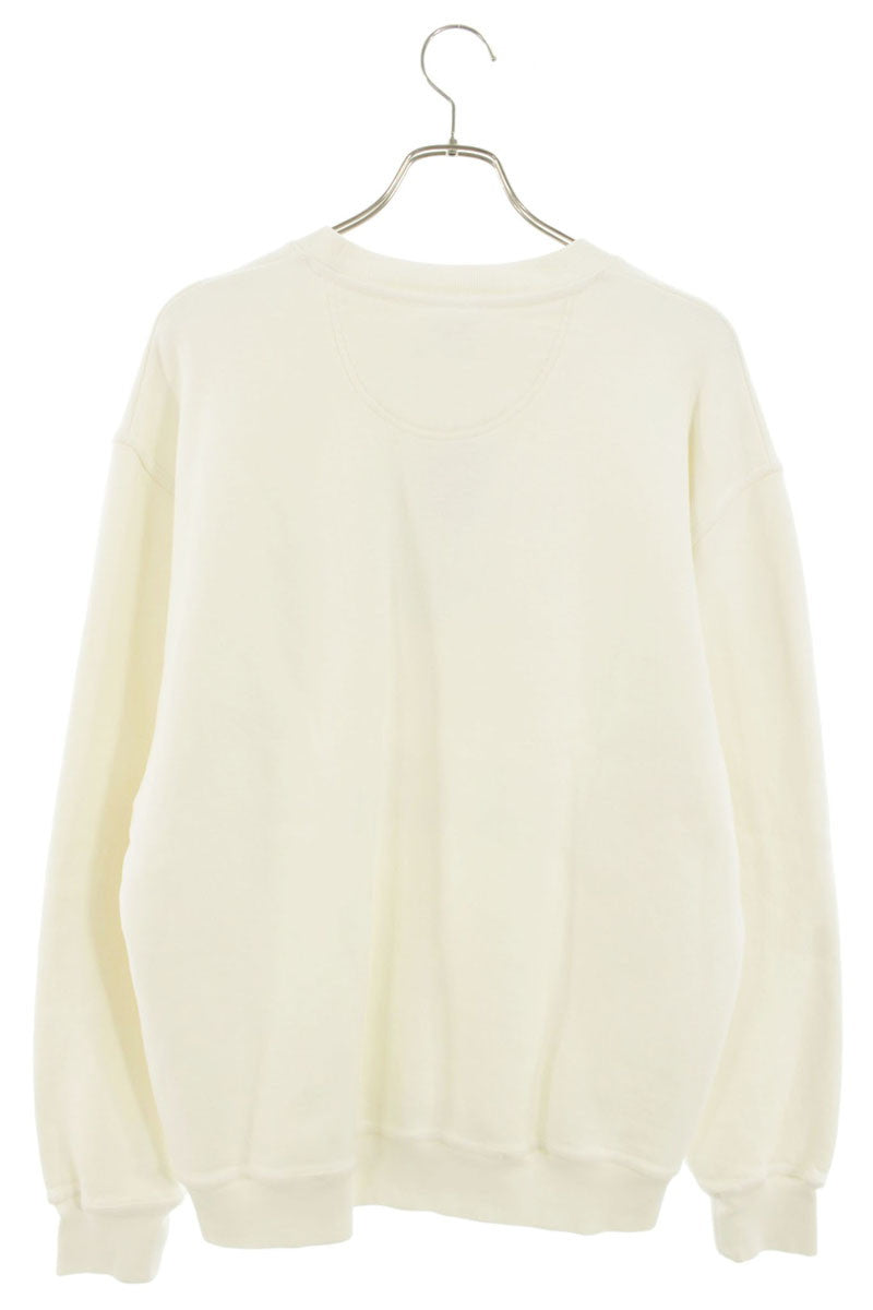 STUSSY Front Print Cotton Sweatshirt White Size L