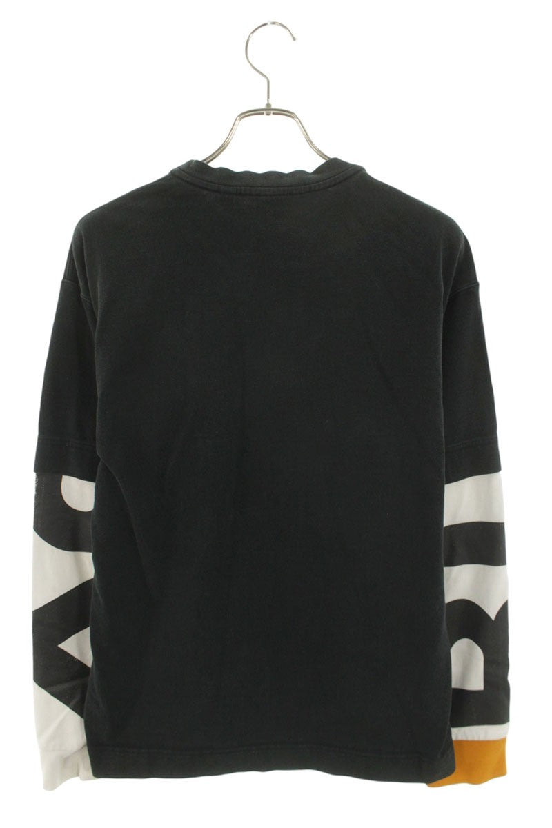 Burberry Logo Print Sweatshirt Black x White Size M