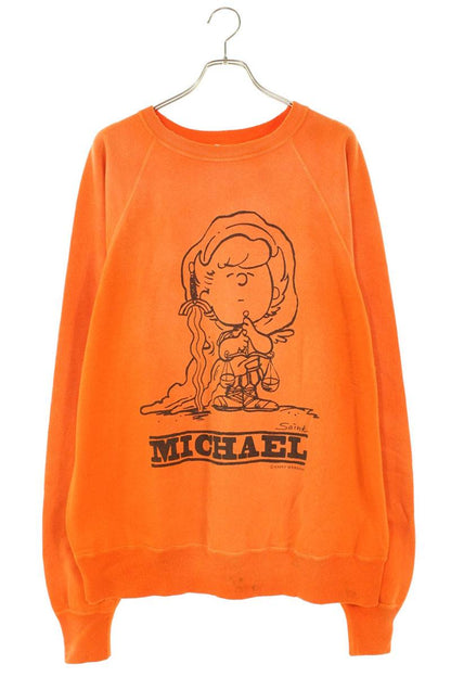 SAINT MICHAEL VTG Character Sweatshirt Orange Size XL