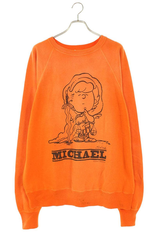 SAINT MICHAEL VTG Character Sweatshirt Orange Size XL