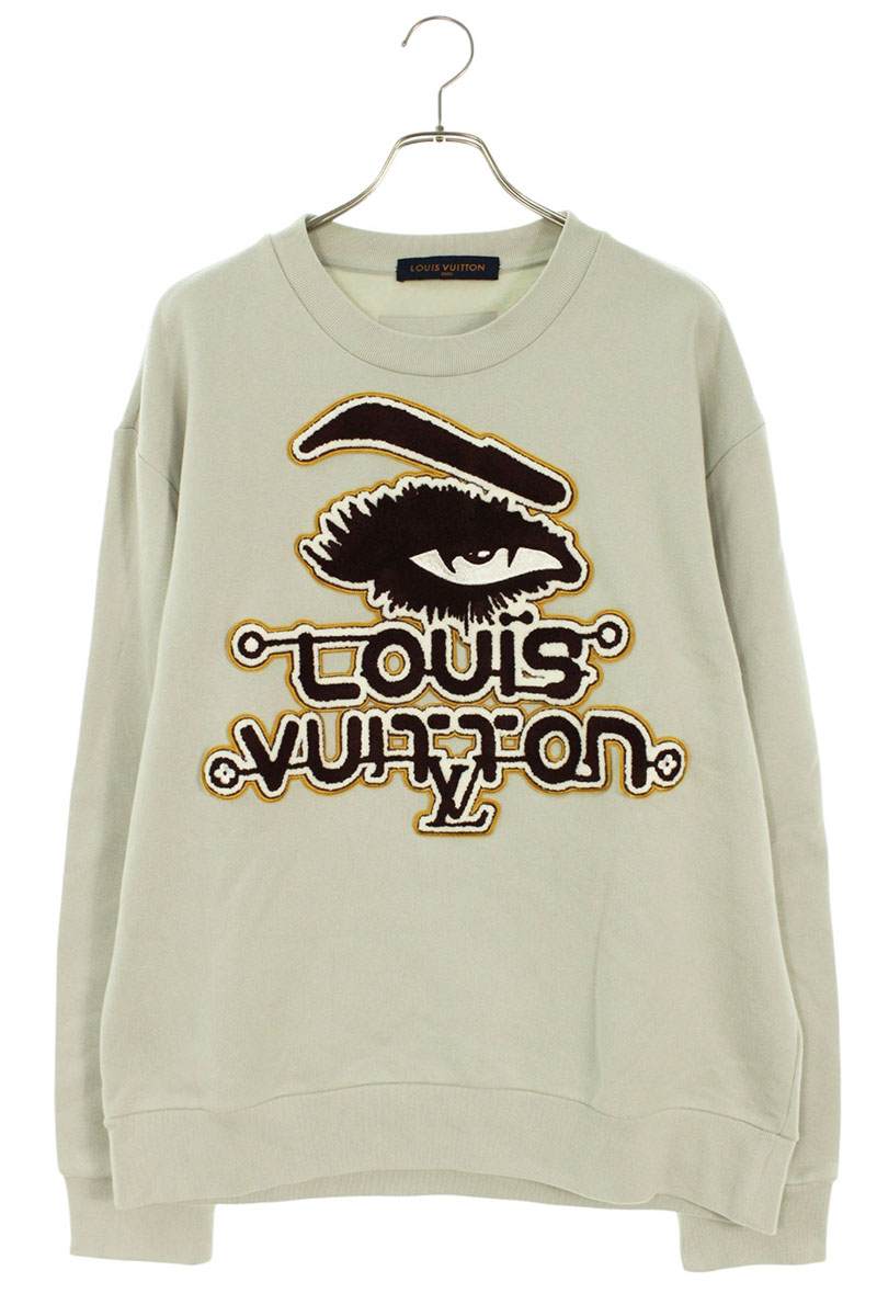 Louis Vuitton Logo Patchwork Sweatshirt Gray Size XXL