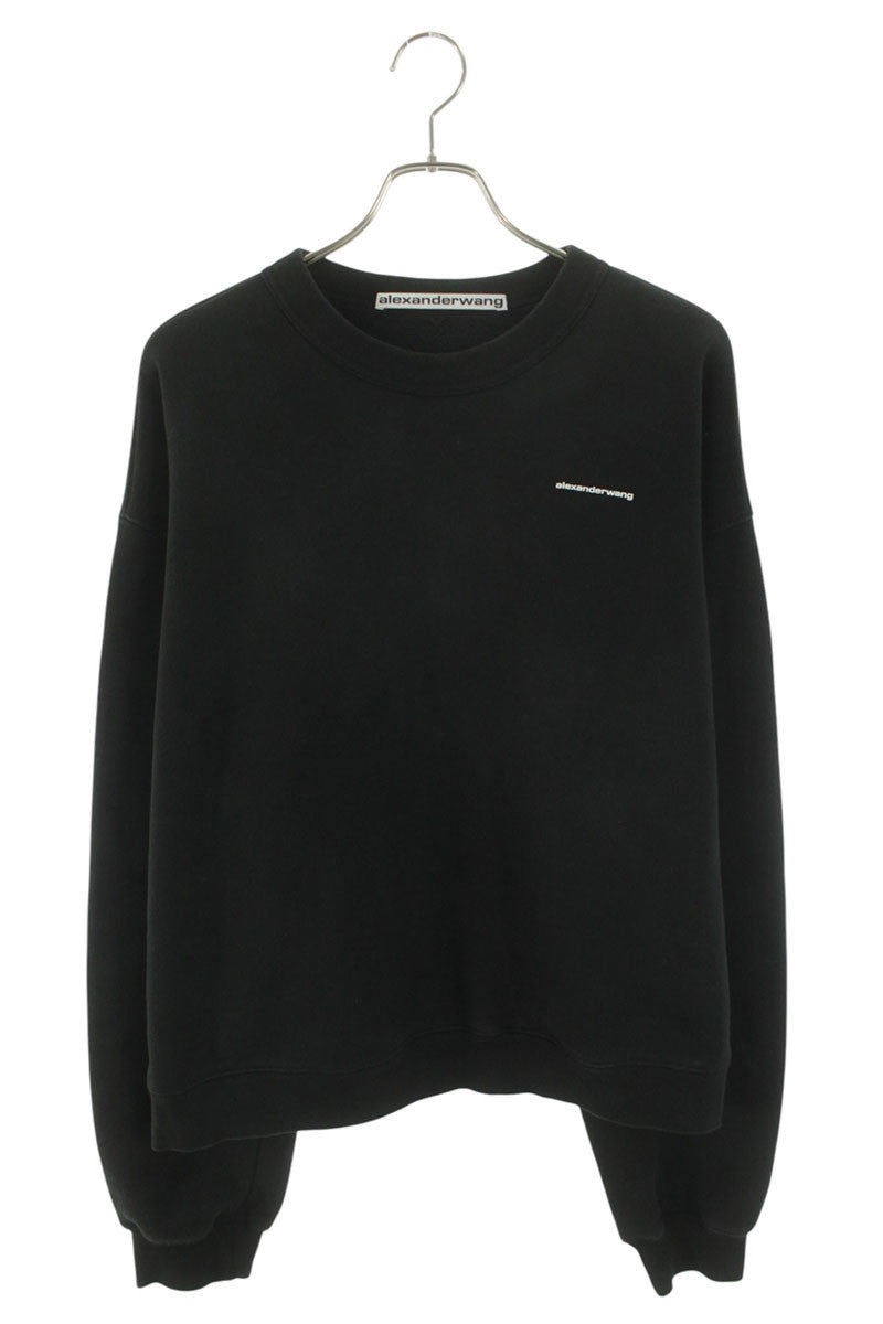ALEXANDER WANG Front Logo Cotton Blend Sweatshirt Size XL