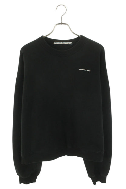 ALEXANDER WANG Front Logo Cotton Blend Sweatshirt Size XL