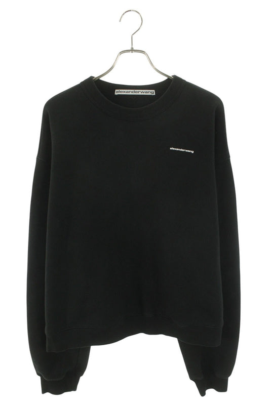 ALEXANDER WANG Front Logo Cotton Blend Sweatshirt Size XL