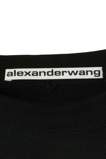 ALEXANDER WANG Front Logo Cotton Blend Sweatshirt Size XL