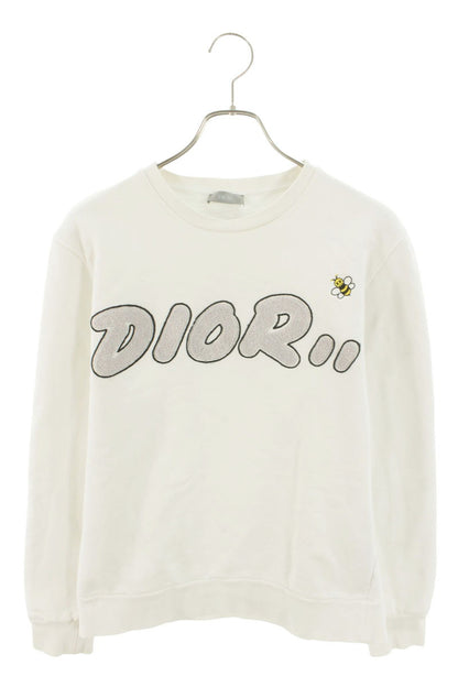 DIOR x KAWS 19SS BEE Logo Crewneck Sweatshirt White Size M