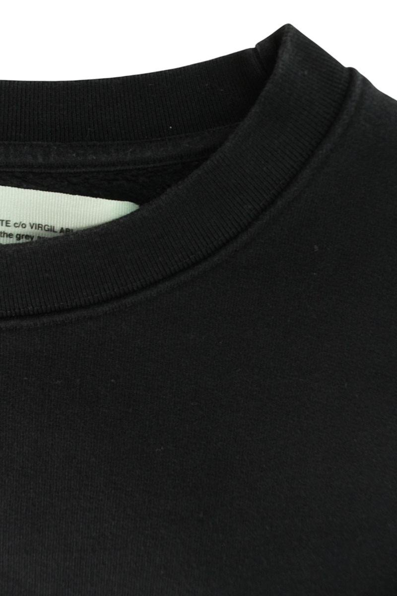 OFF-WHITE Fire Print Cotton Sweatshirt Black Size M