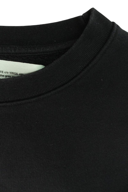 OFF-WHITE Fire Print Cotton Sweatshirt Black Size M