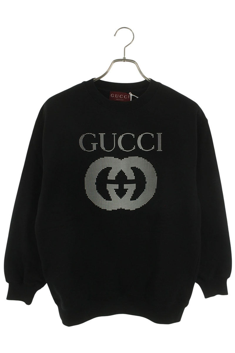 GUCCI 24AW Double G Logo Cotton Blend Sweatshirt Size XXS