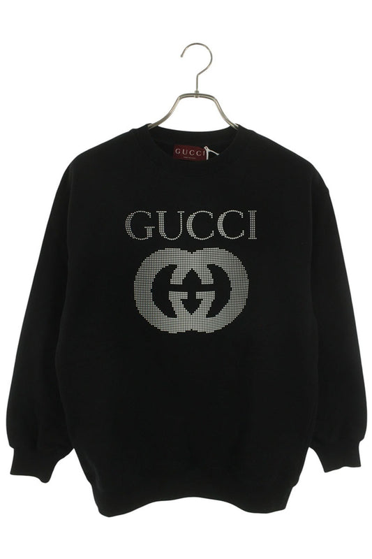 GUCCI 24AW Double G Logo Cotton Blend Sweatshirt Size XXS